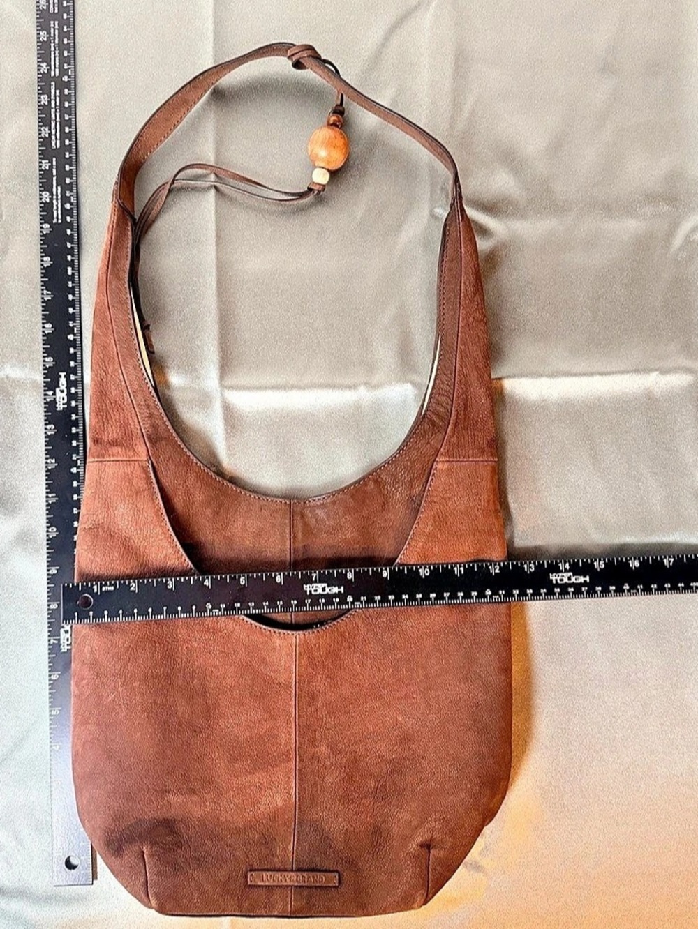 Lucky Brand Genuine Leather Hobo Bag in Brown